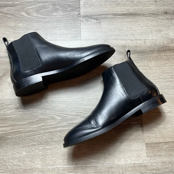 Everlane The New Modern Chelsea Boot Black Leather Pull On Bootie Size 9 - Picture 5 of 15